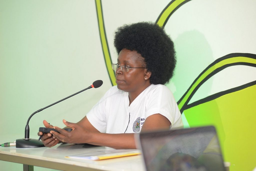 Hon. Dr. Monica Musenero Masanza, the Minister for Science, Technology & Innovation.