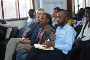 A panel of judges at the She Techs The Future Demo Day.