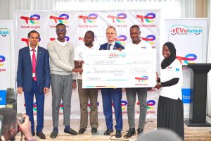 Data Knight 2nd runnersup in the TotalEnergies Uganda rEVolution hackathon receives UGX3.7 million.