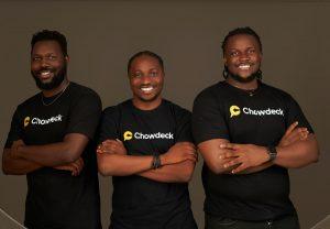 In pictorial (L-R): Chowdeck co-founders; Olumide Ojo, Lanre Yusuf, and Femi Aluko. Chowdeck is an on-demand delivery service in Nigeria that allows consumers to buy food and deliver it to their doorstep in 30 minutes, on average. COURTESY PHOTO / Chowdeck