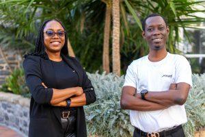 Kola Market is a Ghanaian startup co-founded by Marie-Reine Seshie (left) in picture with CTO; Francis. COURTESY PHOTO