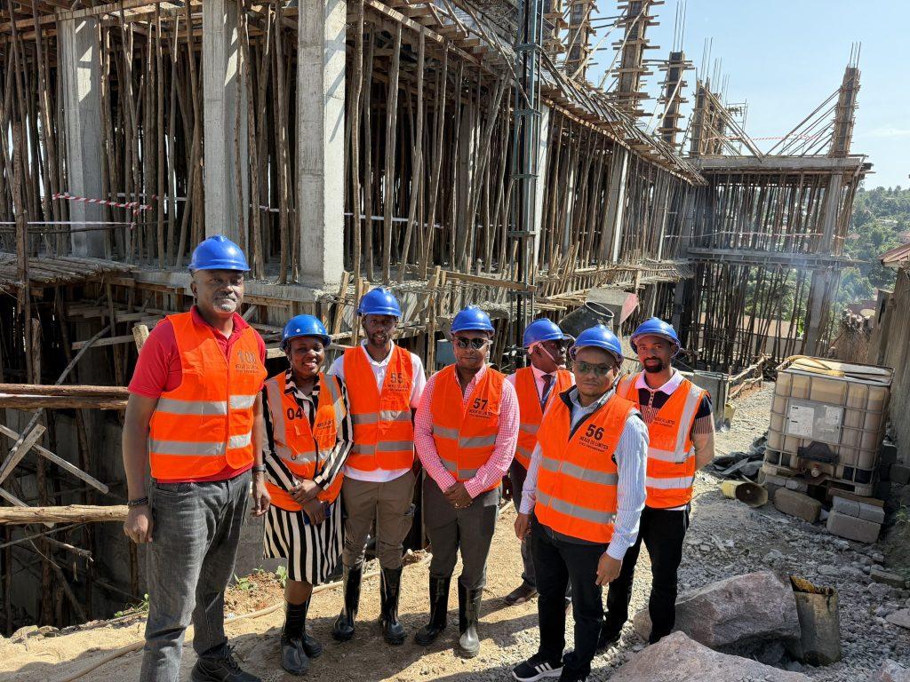 Centenary Technology Services team visit their ongoing Tier 3 Data Center construction site in Masaka. Courtesy Photo