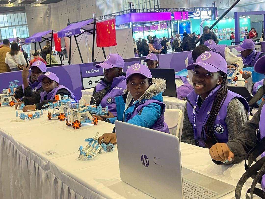 Young Engineers Uganda participated at the 2024 EnjoyAI Global Final in China. Courtesy Photo