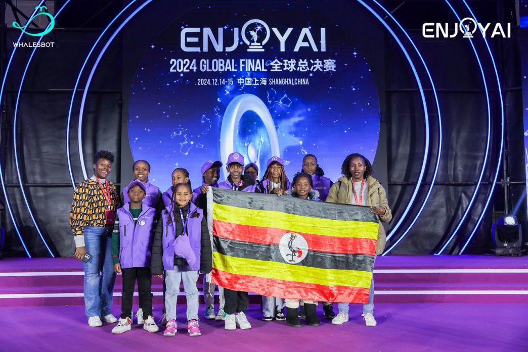 Young Engineers Uganda emerge victorious at the 2024 EnjoyAI Global Final in China. Courtesy Photo