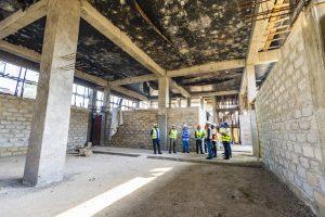 Centenary Group Chairman, Prof. John Ddumba-Ssentamu (3rd from left) with a delegation of executives from Centenary Group and Centenary Technology Services inside the constructed block to Centenary Group’s state-of-the-art Tier 3 Green Data Centre. PHOTO: Kulu Erick