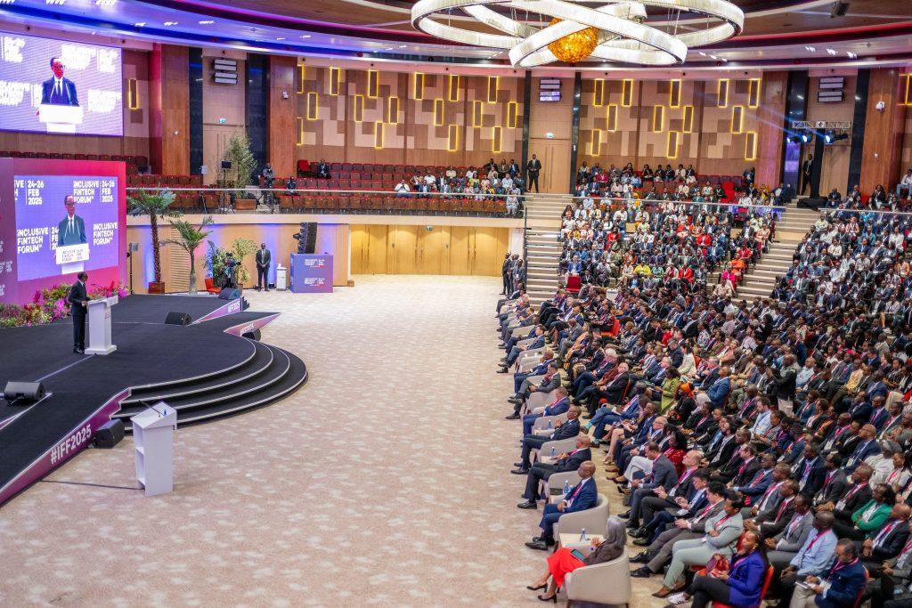 H.E. Paul Kagame, President of the Republic of Rwanda gives a keynote address at the second edition of the Inclusive FinTech Forum in Kigali, Rwanda at the Kigali Convention Centre on Tuesday, February 25, 2025. PHOTO: Office of the President of Rwanda