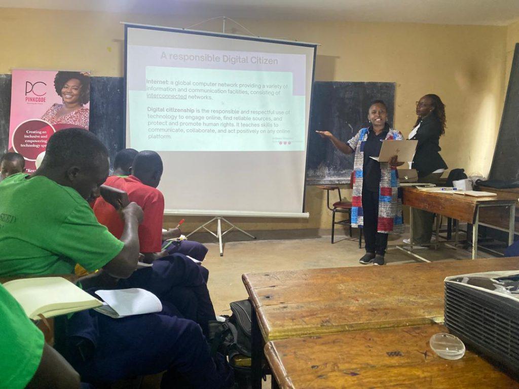 PinkCode launchinghe Cyber Guardians Project at Kansanga Seed Secondary School on August 2nd, 2024 in fulfillment of their pledge to MTN Uganda's YelloCare 2024 initiative. PHOTO: PinkCode Uganda