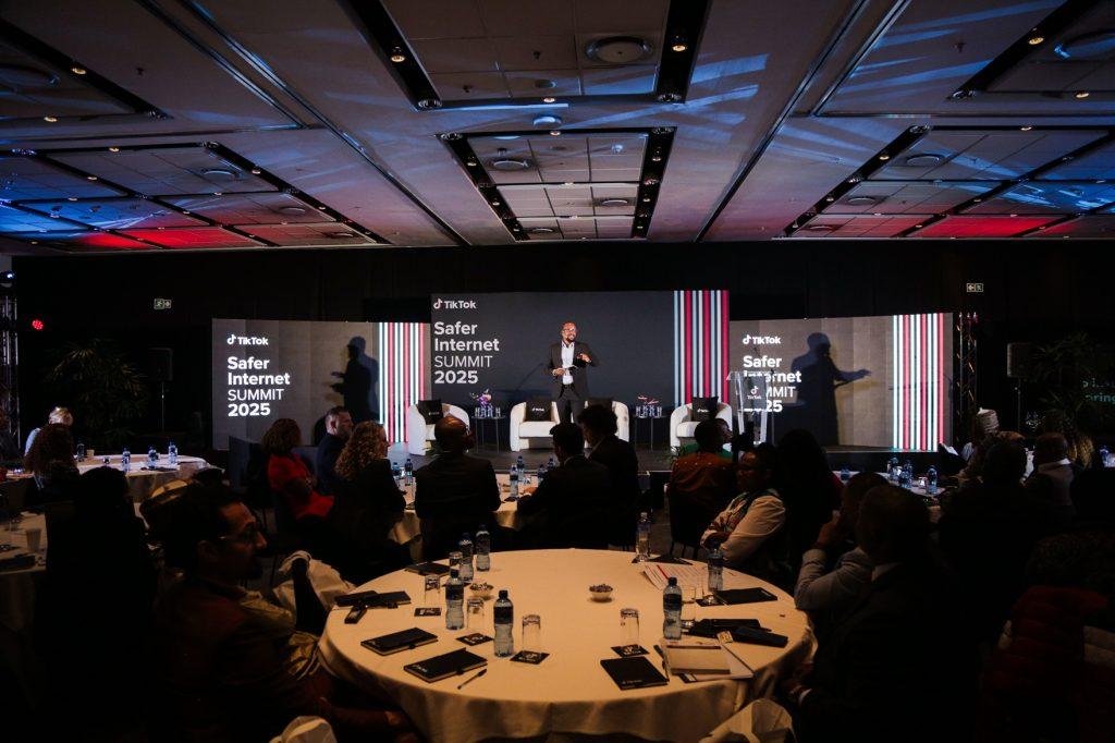 Fortune Mgwili-Sibanda, Director of Government Relations and Public Affairs, TikTok Sub-Saharan Africa, speaking at the second annual Africa Safer Internet Summit in Cape Town, South Africa. COURTESY PHOTO