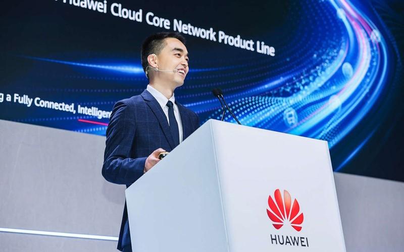 George Gao, President of Huawei Cloud Core Network Product Line, giving remarks about Huawei's AI Core Network at the 2025 MWC Barcelona. COURTESY PHOTO: Huawei