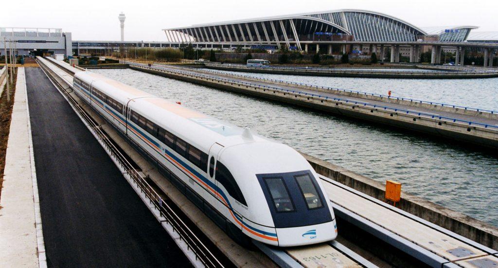 The Shanghai maglev is the world's first commercial high-speed maglev and has a maximum cruising speed of 300 km/h (186 mph). PHOTO: Alex Needham