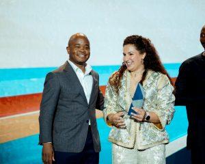 Dr. Salma Bougarrani (right), co-founder and CEO of GREEN WATECH, from Morocco, came as 1st runner-up in the 6th edition of the Africa's Business Heroes competition. PHOTO: ABH
