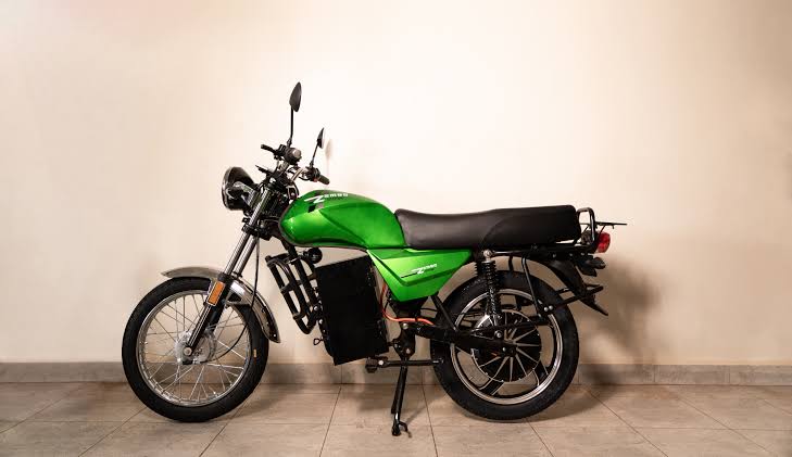 A new Zembo electric motorcycle. PHOTO: Marula Films