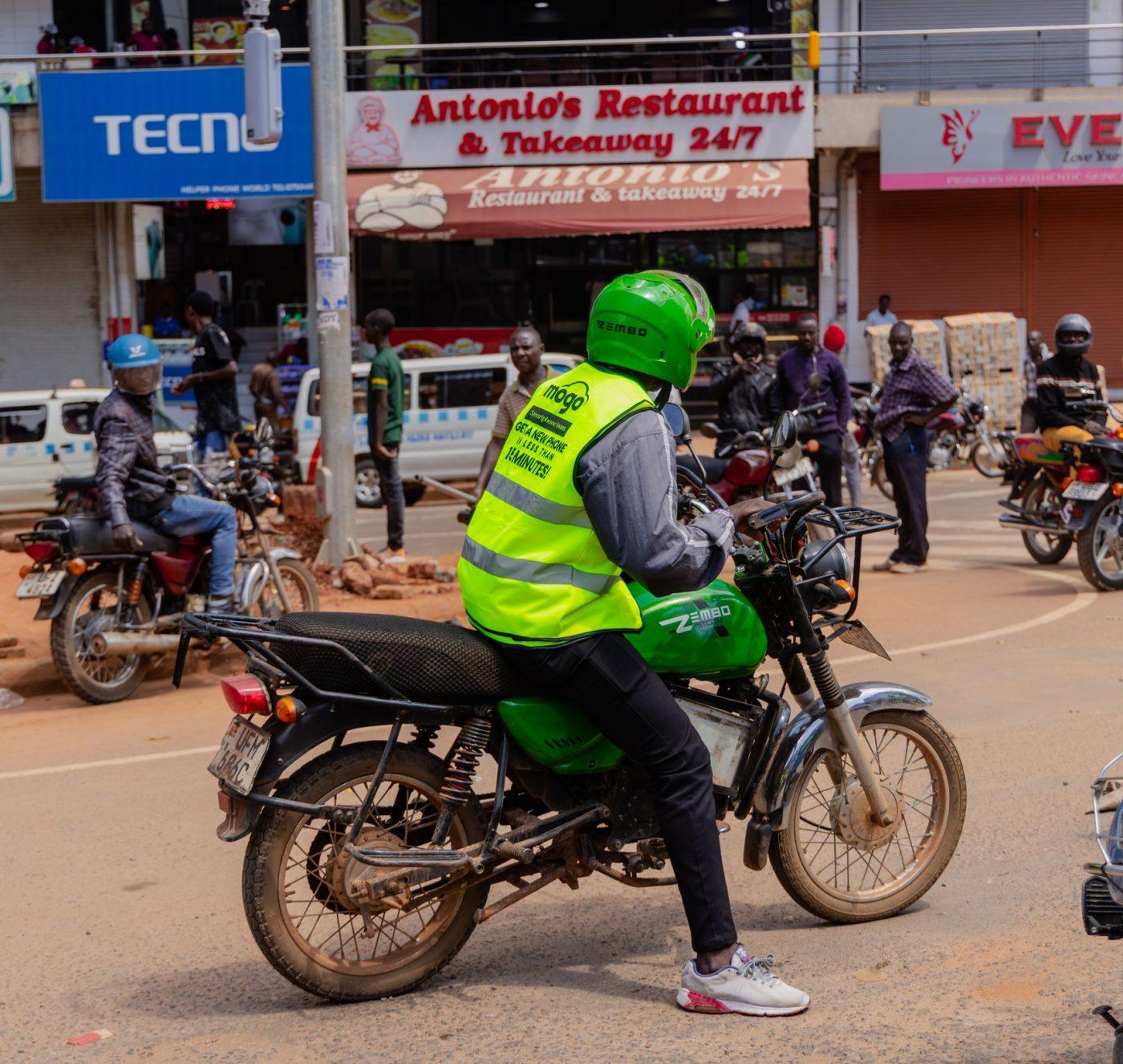 A boda boda rider pictured with on an electric bike. COURTESY PHOTO