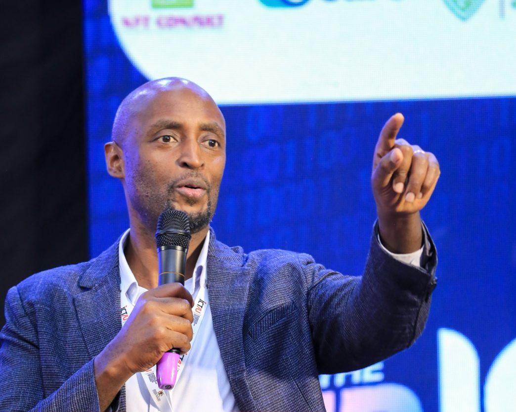 Alex Rumanyika, Head of Strategy and Performance at the National Social Security Fund (NSSF), speaking at the 2nd ICT National Summit. PHOTO: Don Mugabi