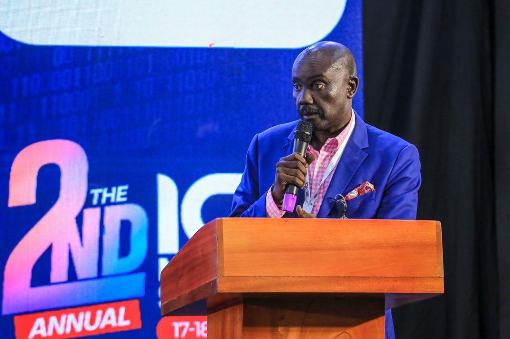 Dr. Tumubweinee Twinemanzi, the Executive Director of National Payment Systems of the Bank of Uganda, speaking at the 2nd ICT National Summit. PHOTO: Don Mugabi