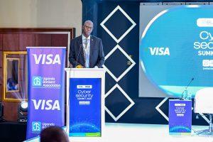 Wilbrod Humphreys Owor, UBA’s Executive Director, speaking at a cybersecurity workshop aimed at strengthening the financial sector's defenses against increasingly sophisticated cybercrime. COURTESY PHOTO