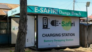 E-Safiri, a battery-swapping service that provides a convenient and accessible solution for EV users. PHOTO: Africa Prize