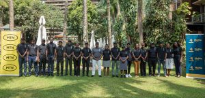 Finalists of the Pachi Panda Innovation Challenge pose for a group photo with representatives from MTN Uganda and WWF. COURTESY PHOTO