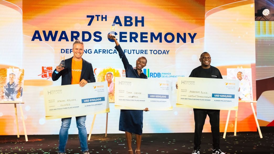 The top 3 winners of the 2025 Africa's Business Heroes (ABH). COURTESY PHOTO