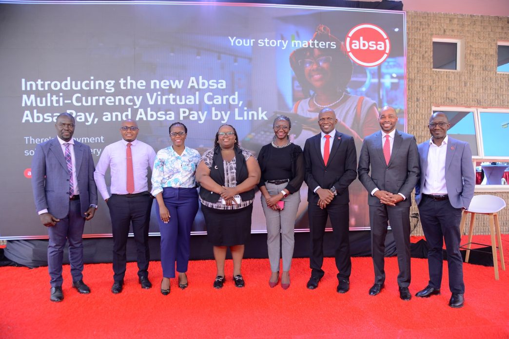 Absa Bank Uganda representatives pose for a group photo after launching their new digital payment solutions. COURTESY PHOTO