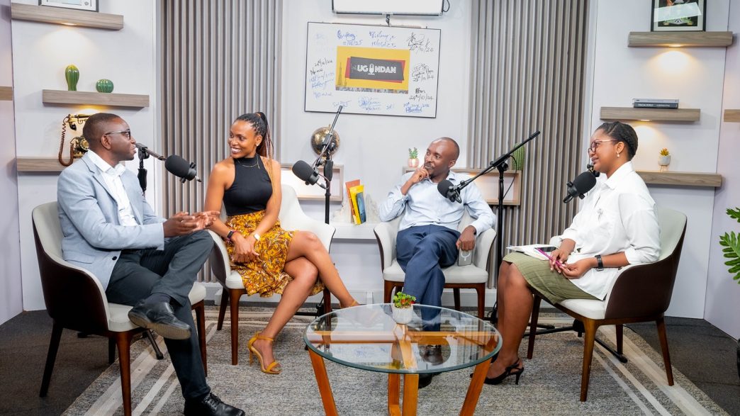 (L-R): Engineer Bainomugisha, Pearl Gakazi, Ronald Hakiza, and Ann Bewulira Wandera during the Ugandan Podcast. COURTESY PHOTO