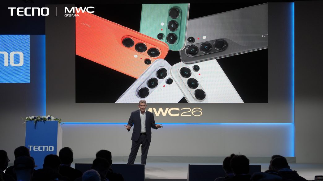 Tecno Global Product Launch Officer Olivier, speaking at the Mobile World Congress 2026 in Barcelona. COURTESY PHOTO