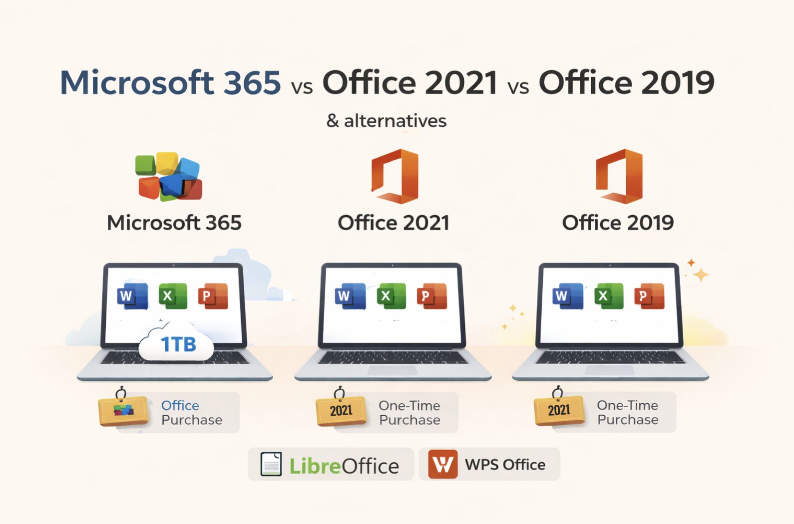 Microsoft 365, Office 2021, and Office 2019: Which Version Is