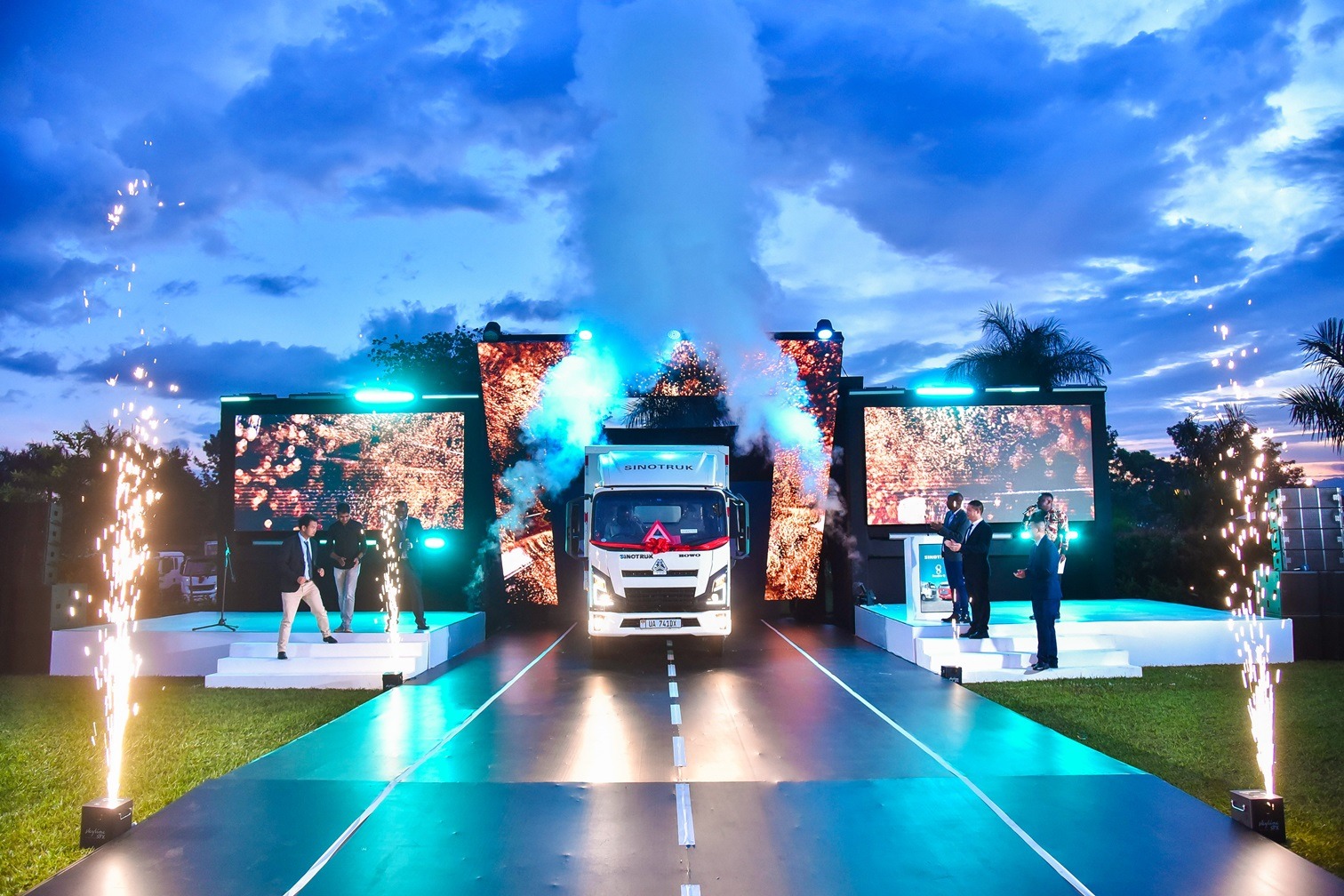 The Sinotruk 4-tonne box body truck unveiling. PHOTO: ZedShots