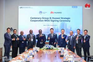 (L-R): King Tsui, Ross Chen, Dr. Grace Ssekakubo, Fabian Kasi, Prof. John Ddumba Ssentamu, Paul Houpeiyong, Jason Cao, Victor Guo, and Alvin Feng, pose for a group photo after announcing their strategic partnership. COURTESY PHOTO