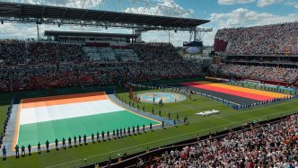 Flags of Germany and Cote d'Ivoire laid before kicking off their game at the 2026 FIFA World Cup group stages at the Toronto Stadium in Canada. PHOTO Frank Huangvia Unsplash