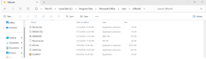 ScanPST.exe located in the Microsoft Office16 folder in Windows File Explorer