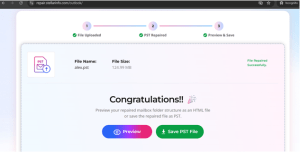 Online PST repair service repairing the PST file at 65 percent progress