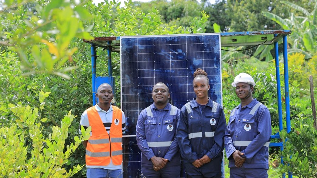 Nabakka Sandra (2nd from right), CEO of Sandi AI with some of her team members. COURTESY PHOTO