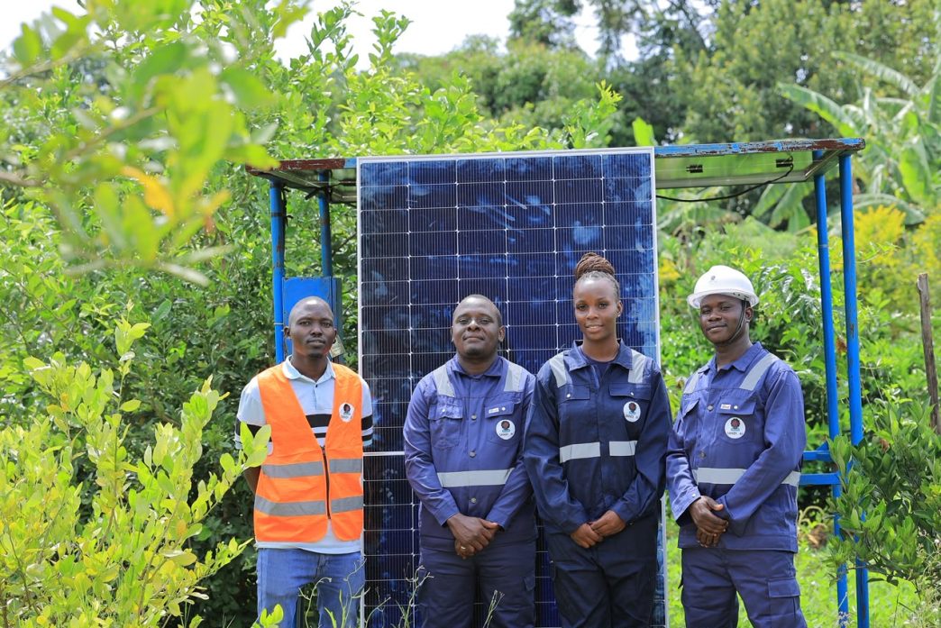 Nabakka Sandra (2nd from right), CEO of Sandi AI with some of her team members. COURTESY PHOTO