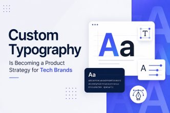 Modern typography interface illustrating custom fonts and branding for technology products