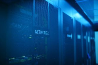 Modern data center server racks powering secure, scalable, and high-performance web hosting infrastructure for technology projects.