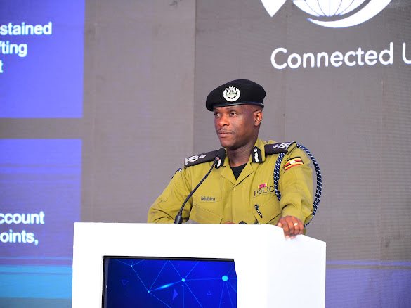 ACP. Andrew Mubiru, Director of Forensic Science at Uganda Police Force, speaking at the inaugural National Cybersecurity Conference at the Kampala Sheraton Hotel. COURTESY PHOTO