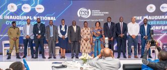 Delegates pose for a group photo at the inaugural National Cybersecurity Conference held at the Kampala Sheraton Hotel. COURTESY PHOTO